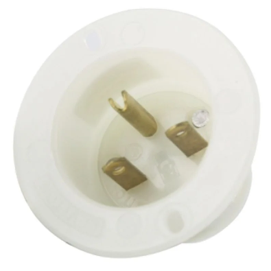 Leviton 15678-C Industrial Grade Flanged Inlet 15 Amp, 250 Volt