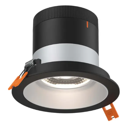 Dals Lighting RC03-CC-60-RGAZ-TBK Versa 3" LED Recessed Downlight, Selectable Wattage 8W,10W,12W,  Multi-Color Temperature, 1,000 Lumens, 60° Beam Angle, Voltage 120-347V, Alzak Reflector / Black Trim