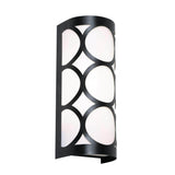 AFX Lighting LAKS0513LAJUDBK Lake 12 Inch Tall CCT LED Wall Sconce In Black With White Acrylic Diffuser