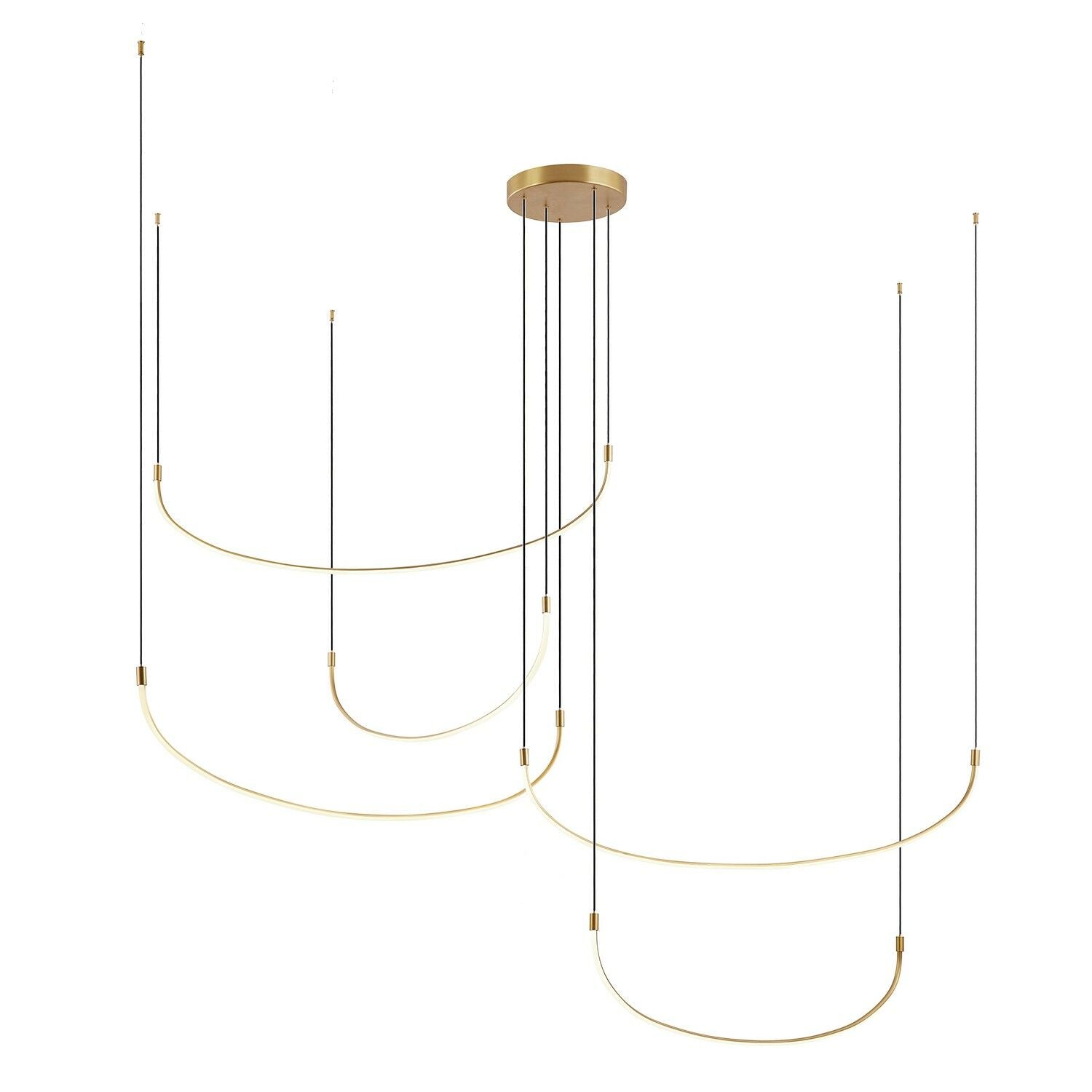 Kuzco Lighting MP89590-BG-UNV Talis LED 90.25 inch Brushed Gold Multi-Pendant Ceiling Light