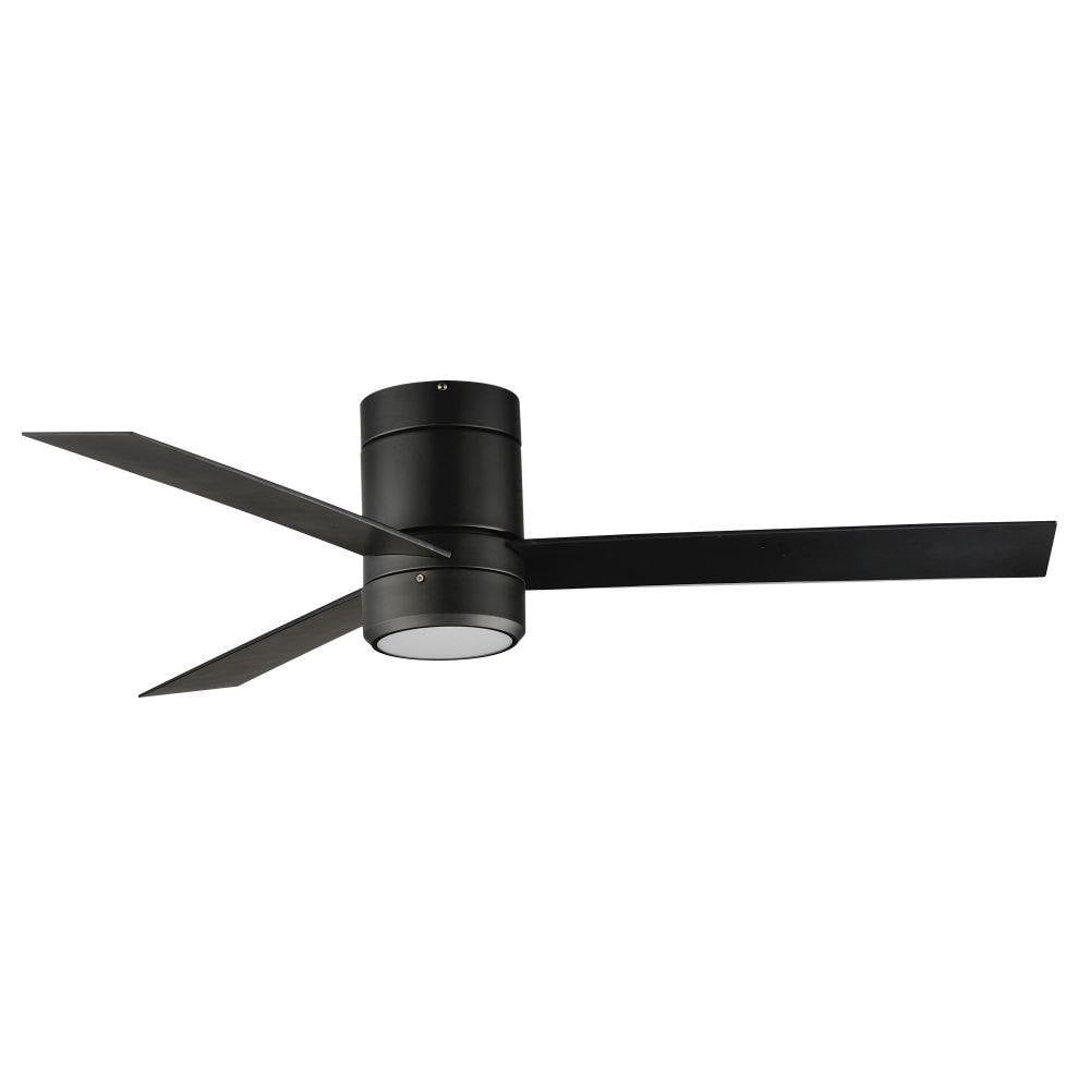 Maxim Lighting 88803BK Tanker 3 Blade 52 Inch Matte Black Hugger Ceiling Fan with LED Light Kit