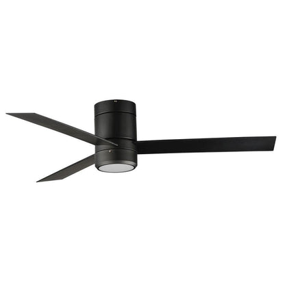 Maxim Lighting 88803BK Tanker 3 Blade 52 Inch Matte Black Hugger Ceiling Fan with LED Light Kit