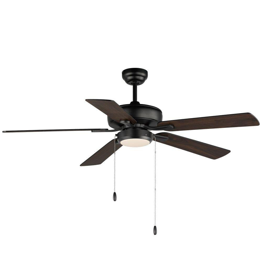 Maxim Lighting 88937SN Super Max 5 Blade 52 Inch Satin Nickel Ceiling Fan with LED Light Kit - Full View