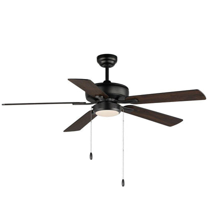 Maxim Lighting 88937SN Super Max 5 Blade 52 Inch Satin Nickel Ceiling Fan with LED Light Kit - Full View