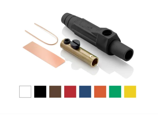 Leviton 15D22-UH 15 Series Cam-Type Female Plug, Contact & Insulator, Detachable, Single Set Screw Termination, #8 - #2 AWG, 150 Amp Max, Type 3R When Mated, Brown