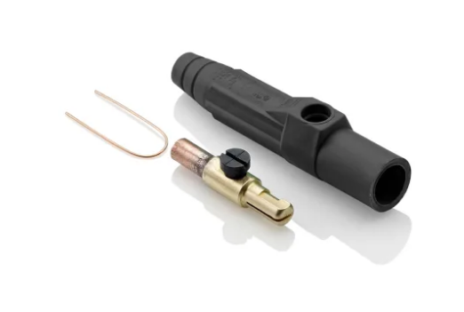 Leviton 15D23-UE 15 Series Cam-Type Male Plug, Contact & Insulator, Detachable, Crimp Tube Termination, #8 - #4 AWG, 140 Amp Max, Type 3R When Mated, Black