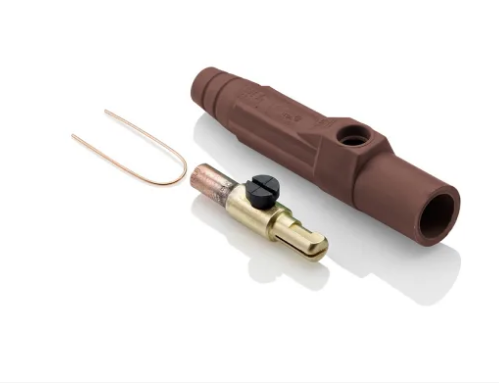 Leviton 15D23-UH 15 Series Cam-Type Male Plug, Contact & Insulator, Detachable, Crimp Tube Termination, #8 - #4 AWG, 140 Amp Max, Type 3R When Mated, Brown