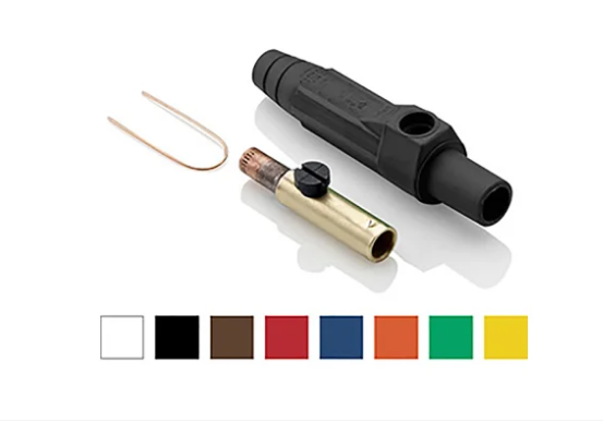 Leviton 15D24-UE 15 Series Cam-Type Female Plug, Contact & Insulator, Detachable, Crimp Tube Termination, #8 - #4 AWG, 140 Amp Max, Type 3R When Mated, Black