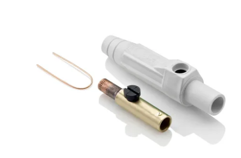 Leviton 15D24-UW 15 Series Cam-Type Female Plug, Contact & Insulator, Detachable, Crimp Tube Termination, #8 - #4 AWG, 140 Amp Max, Type 3R When Mated, White