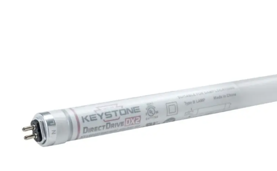 Keystone KT-LED9T5HE-24GC-850-DX2 /G2 24" LED T5 HE Tube, Shatter-Proof Coated Glass, Wattage 9W, Color Temperature 5000K, Voltage 120-277V, Direct Drive, Single or Double Ended