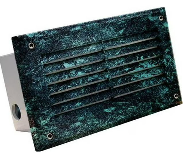 Dabmar Lighting DSL1000-L7-65K-VG G24 LED Cast Aluminium Louvred Step Light, Wattage 7W, Color Temperature 65K, Voltage 85V-265V, Verde Green