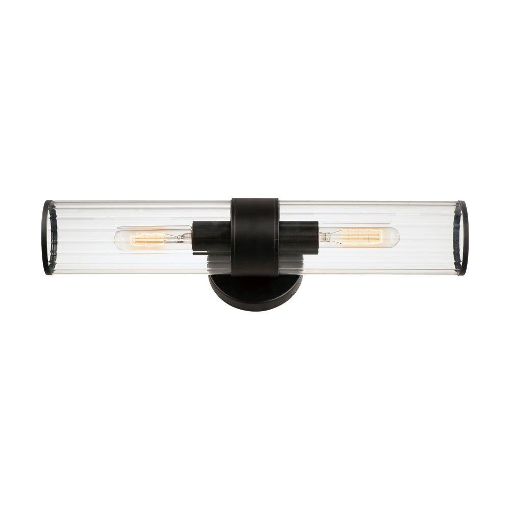 Maxim Lighting 11472CRBK Crosby 2 Light Black Wall Sconce