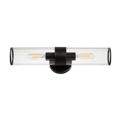 Maxim Lighting 11472CRSBR Crosby 2 Light Wall Sconce Matte Black
