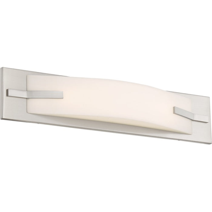 Nuvo 62-1081 Bow LED Vanity Fixture, 20IN, Color Temperature 3000K, Voltage 120V, Brushed Nickel
