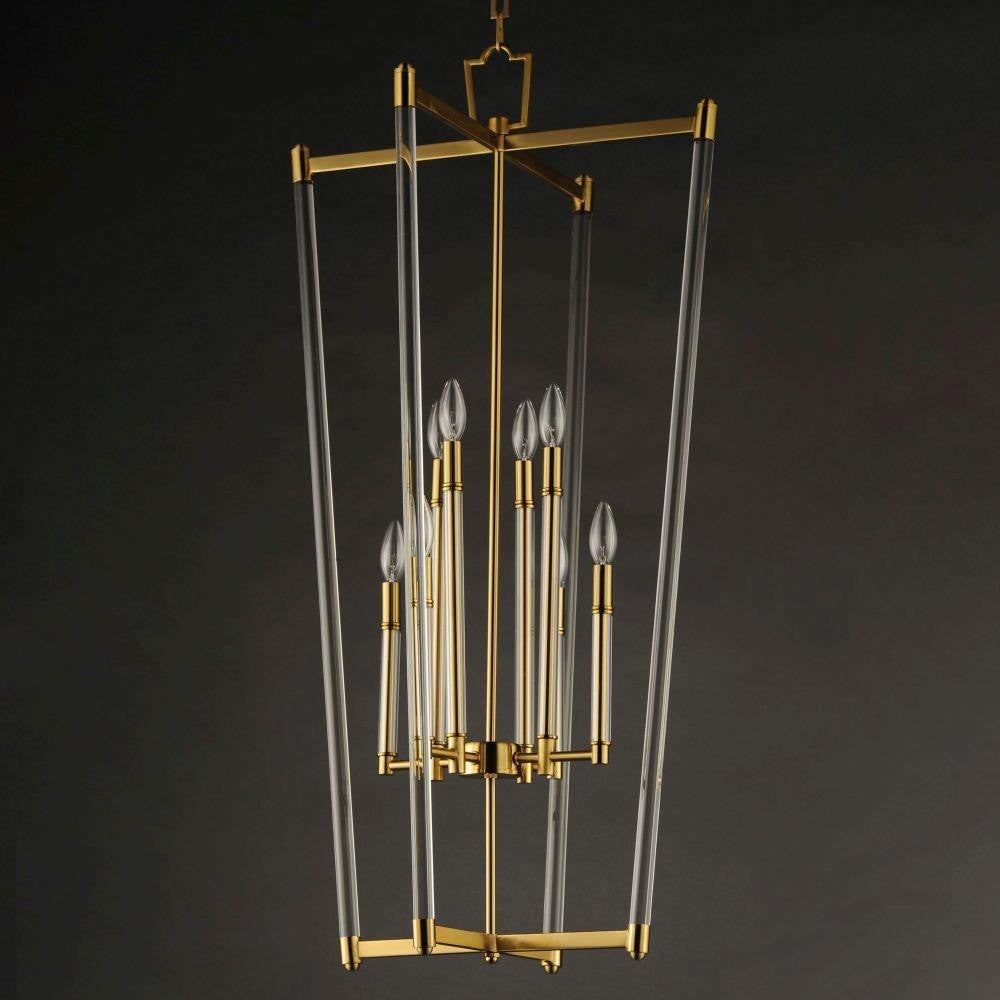 Maxim Lighting 16102CLHR Lucent 8 Light Heritage Brass Pendant Ceiling Light