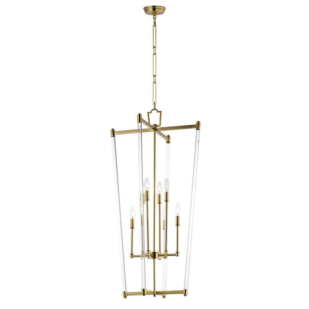 Maxim Lighting 16102CLHR Lucent 8 Light Heritage Brass Pendant Ceiling Light Full View