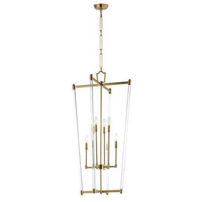 Maxim Lighting 16102CLHR Lucent 8 Light Heritage Brass Pendant Ceiling Light Full View