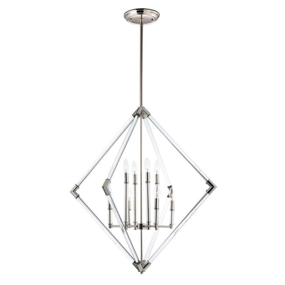 Maxim Lighting 16106CLPN Lucent 8 Light Pendant Full View on White Background