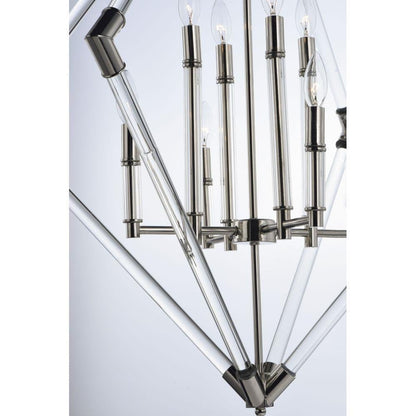 Maxim Lighting 16106CLPN Lucent Pendant Close-Up Detail of Lights and Glass Rods