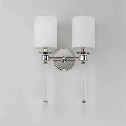 Maxim Lighting 16108WTCLPN Lucent 2 Light Polished Nickel Wall Sconce - Gray background front view
