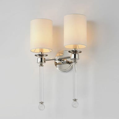 Maxim Lighting 16108WTCLPN Lucent 2 Light Polished Nickel Wall Sconce - Side angle view