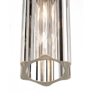 Maxim Lighting 16111CLBKAB Flambeau Clear Glass Cylinder Shade Bottom Detail