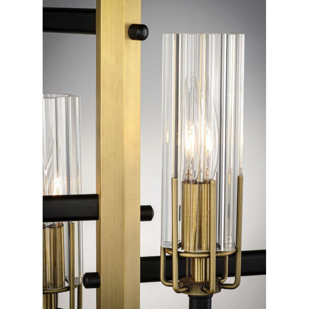 Maxim Lighting 16113CLBKAB Flambeau Pendant - Detail View of Glass Shade and Frame