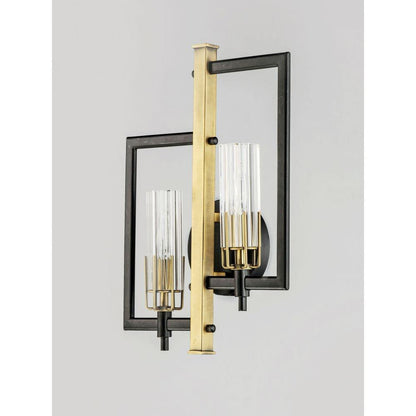 Maxim Lighting 16115CLBKAB Flambeau 2 Light Wall Sconce - Angled Side View
