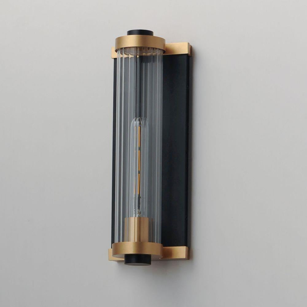 Maxim Lighting 16121CRBKAB Opulent Outdoor Wall Sconce - Top-Down Angle View on Wall