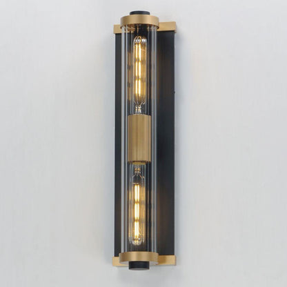 Maxim Lighting 16122CRBKAB Opulent 2 Light 20 inch Black with Aged Brass Accents Outdoor Wall Sconce - Lifestyle View 1