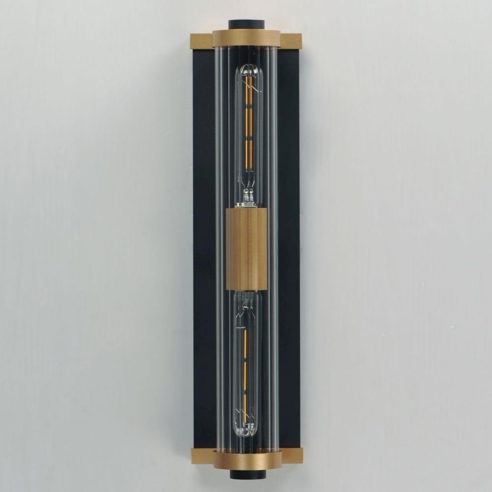Maxim Lighting 16122CRBKAB Opulent 2 Light 20 inch Black with Aged Brass Accents Outdoor Wall Sconce - Lifestyle View 2