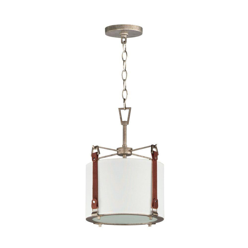Maxim Lighting 16133FTWZBSD Sausalito 1 Light Weathered Zinc Pendant with Full Chain and Canopy