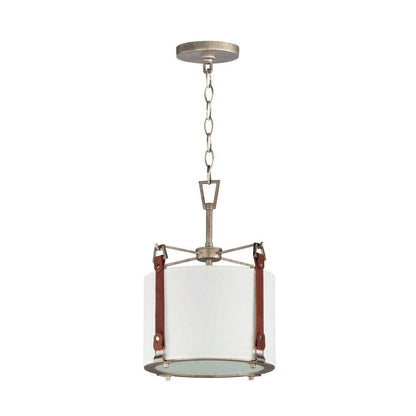 Maxim Lighting 16133FTWZBSD Sausalito 1 Light Weathered Zinc Pendant with Full Chain and Canopy