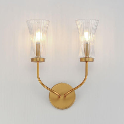 Maxim Lighting 16152CRNAB Camelot 2 Light Wall Sconce Illuminated Natural Aged Brass Finish