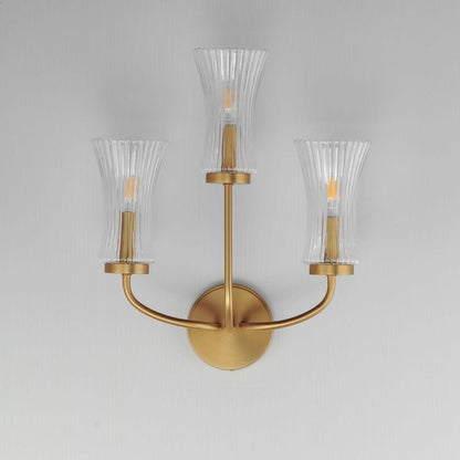 Maxim Lighting 16153CRNAB Camelot Wall Sconce Front View Natural Aged Brass