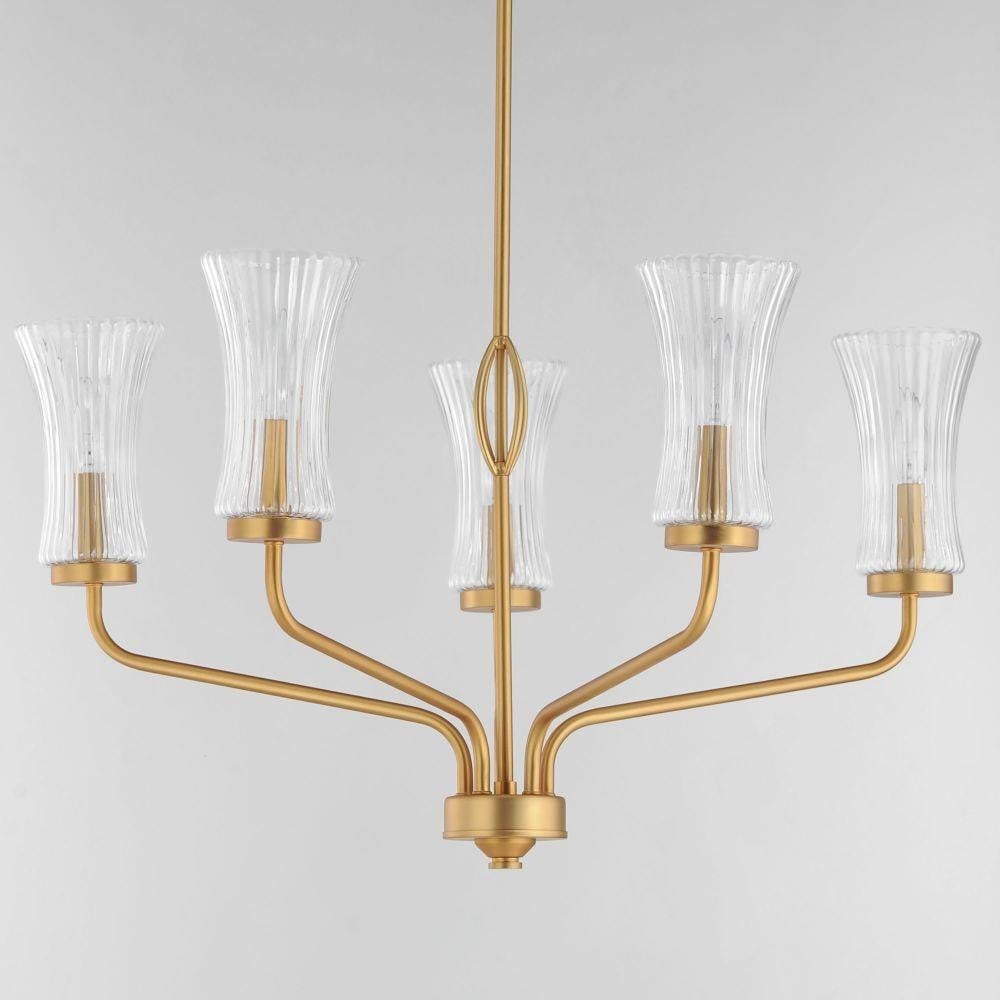 Maxim Lighting 16155CRNAB Camelot Chandelier - Close-Up Front View