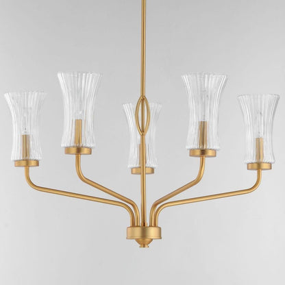 Maxim Lighting 16155CRNAB Camelot Chandelier - Close-Up Front View
