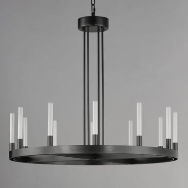 Maxim Lighting 16164CRGLD Ovation 12 Light Chandelier - Hanging Profile View
