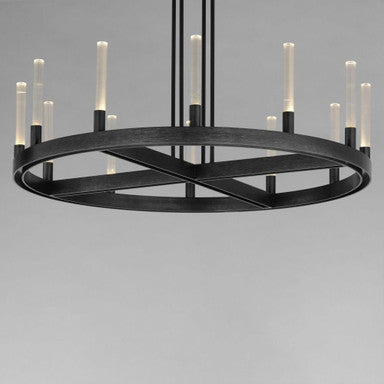 Maxim Lighting 16164CRBK Ovation 12 Light 31.5 inch Black Chandelier Ceiling Light - Bottom Ring View