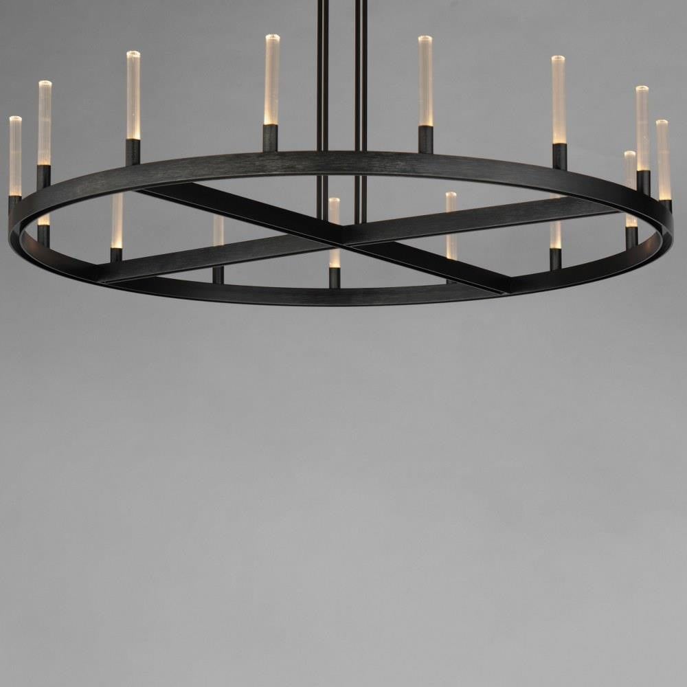Maxim Lighting 16168CRBK Ovation Black Chandelier - Close-up Detail View