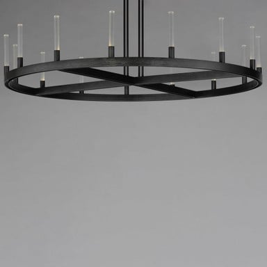 Maxim Lighting 16168CRBK Ovation Black Chandelier - Overhead Angle View