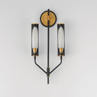 Maxim Lighting 16170CLBKAB Regent 2 Light 22.5 inch Black/Antique Brass Wall Sconce - Room View