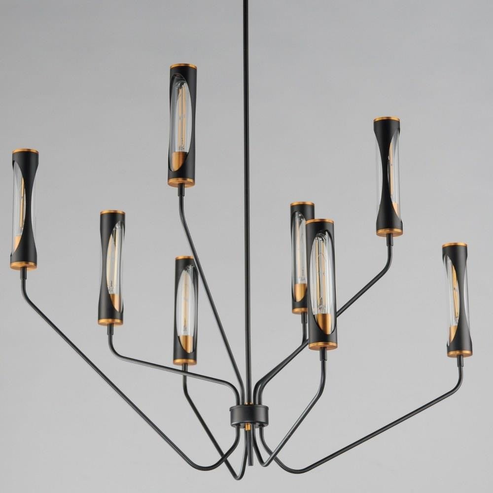 Maxim Lighting 16178CLLFGNAB Regent 8 Light Chandelier - Side Perspective View
