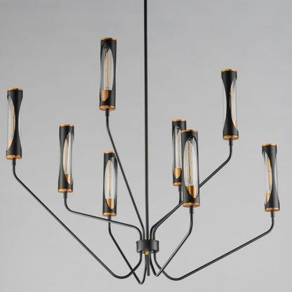 Maxim Lighting 16178CLLFGNAB Regent 8 Light Chandelier - Side Perspective View