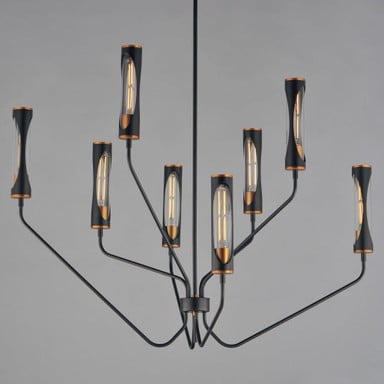 Maxim Lighting 16178CLLFGNAB Regent 8 Light Chandelier - Angled View