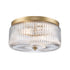 Trans Globe Lighting 16232 AG Quartz Quarters 2 light flush mount ceiling light in antique gold