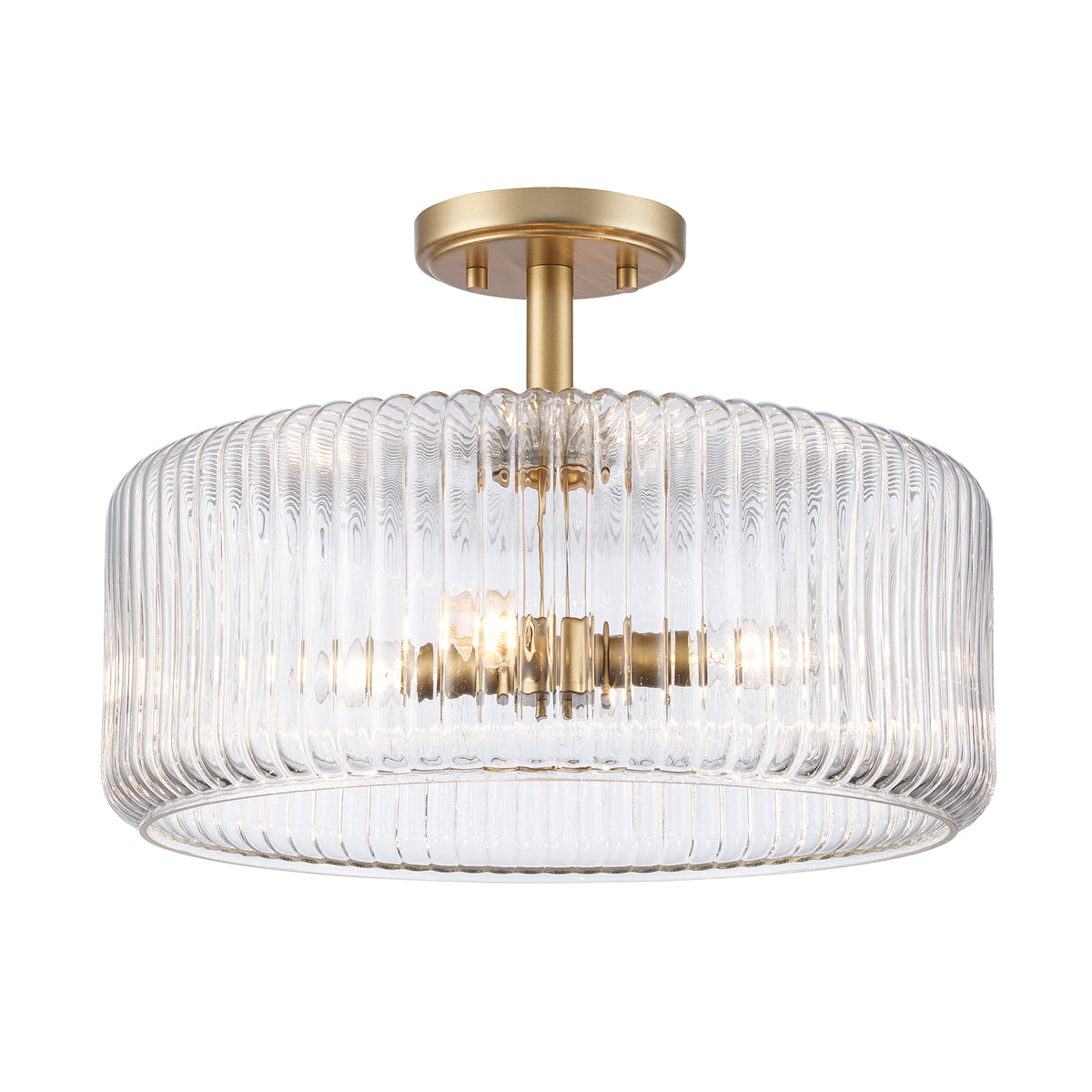 Trans Globe Lighting 16234 AG Quartz Quarters semi-flush mount ceiling light