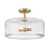 Trans Globe Lighting 16234 AG Quartz Quarters semi-flush mount ceiling light