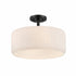 Trans Globe Lighting 16234 BK-FR Quartz Quarters black frosted glass flush mount ceiling light