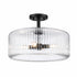 Trans Globe Lighting 16234 BK Quartz Quarters 4 Light Black Semi-Flush Mount Ceiling Light